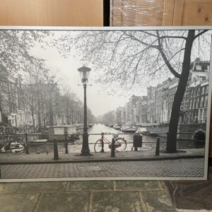 Decoratie rode fiets H100xB140cm