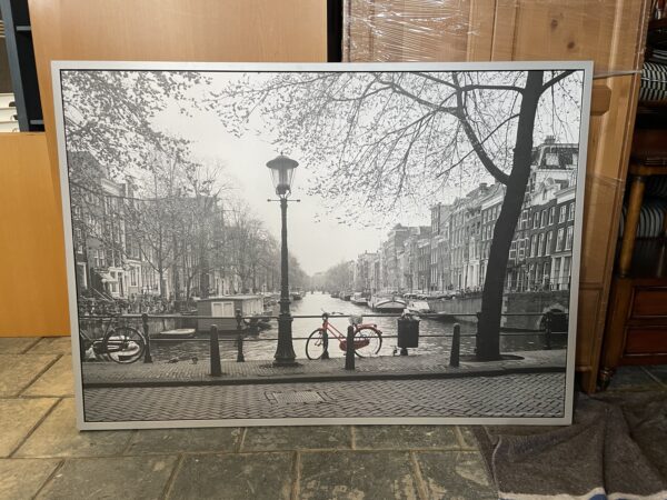 Decoratie rode fiets H100xB140cm